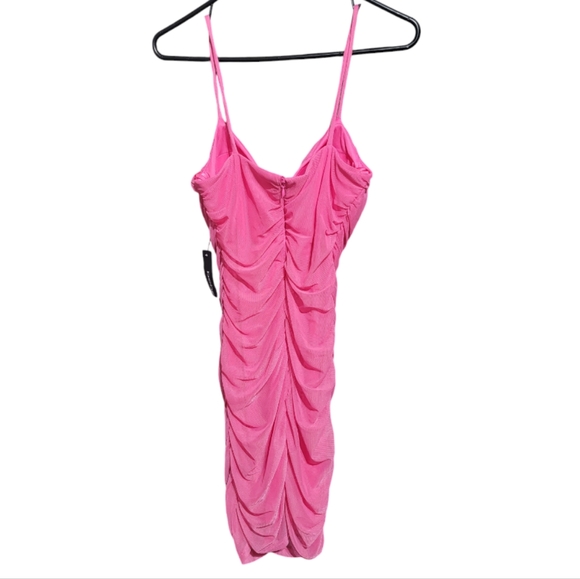 Pink Ruched Mini Dress - Picture 5 of 6